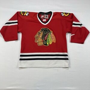 Vintage Chicago Blackhawks Nike Team Jersey Red Stitched NHL Hockey Youth XL